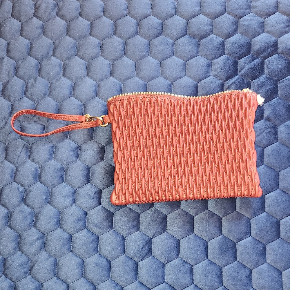 Elegant Anne Klein Maroon Wristlet Clutch